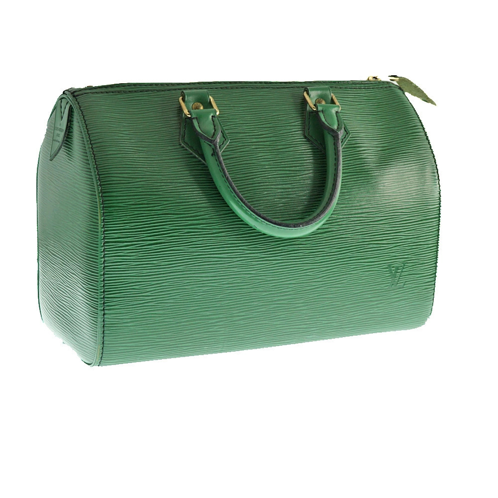 LOUIS VUITTON Speedy Epi Leather Green Boston Bag Handbag